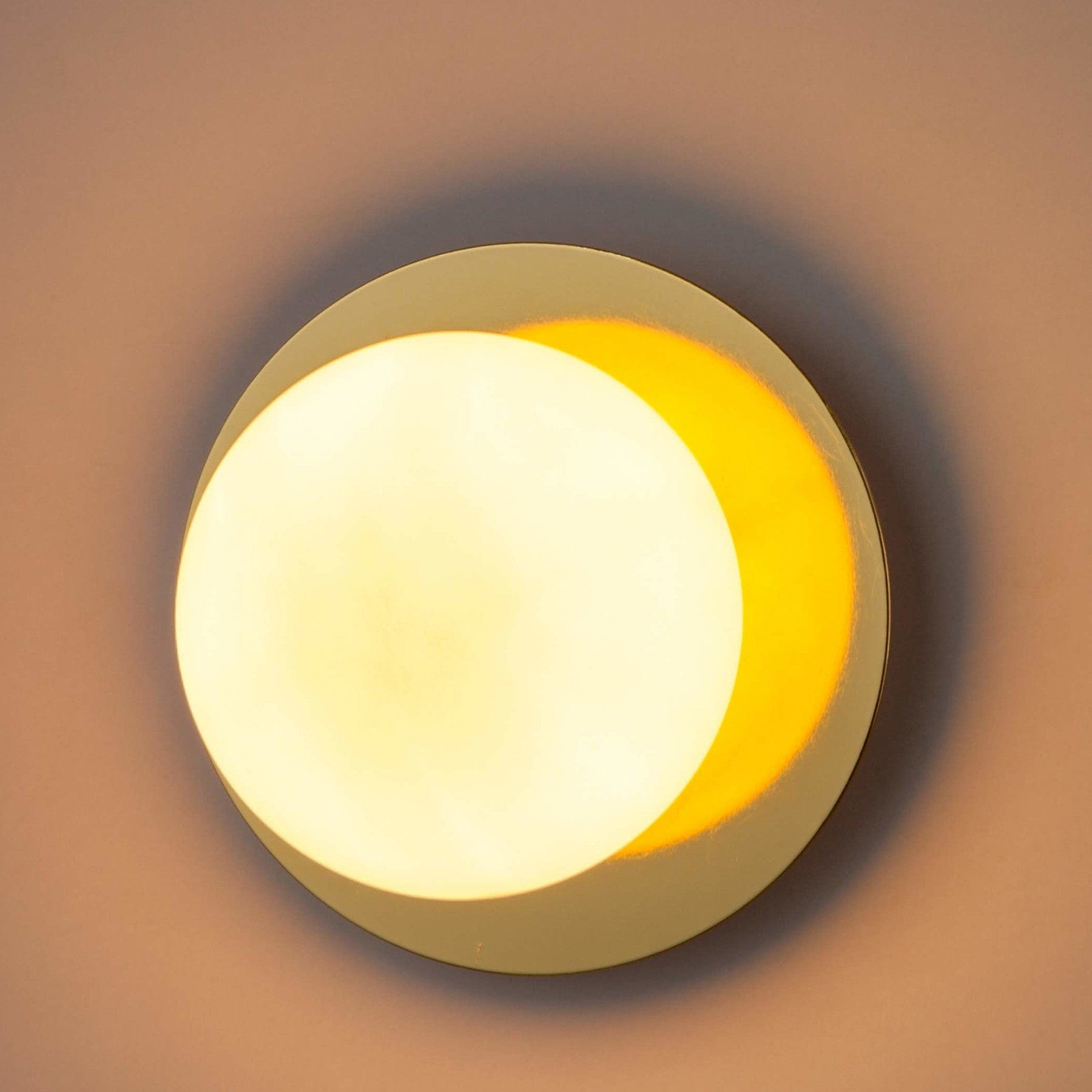 Opal disk wall light