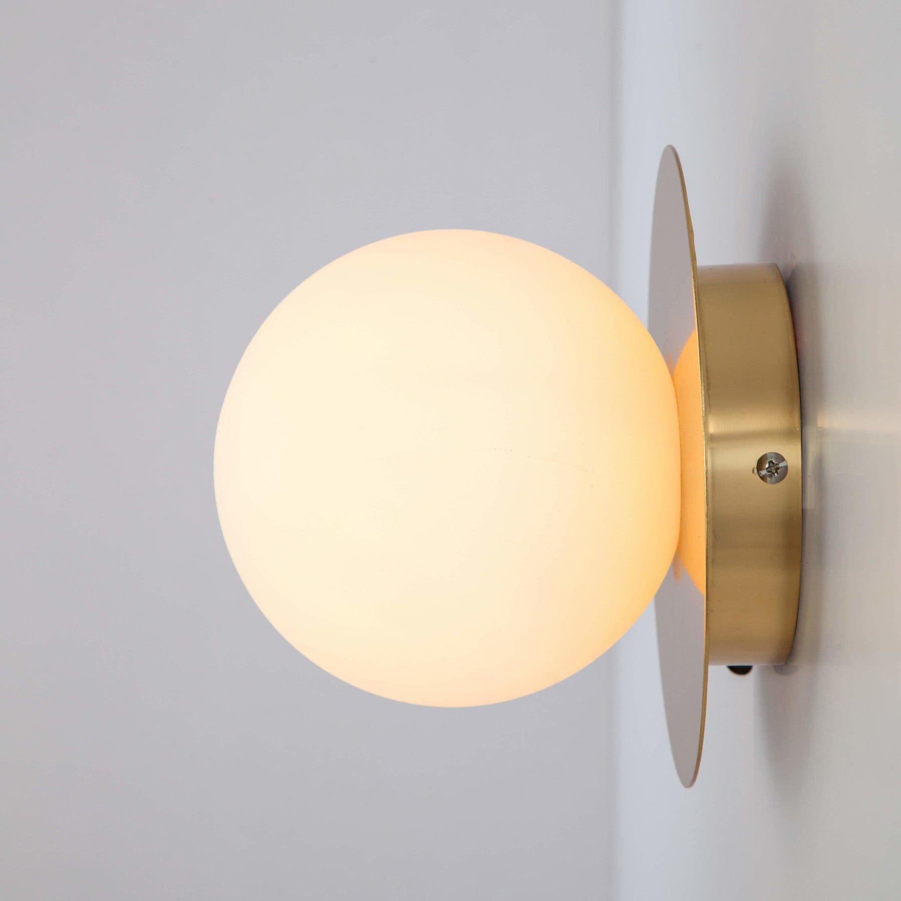 Opal disk wall light