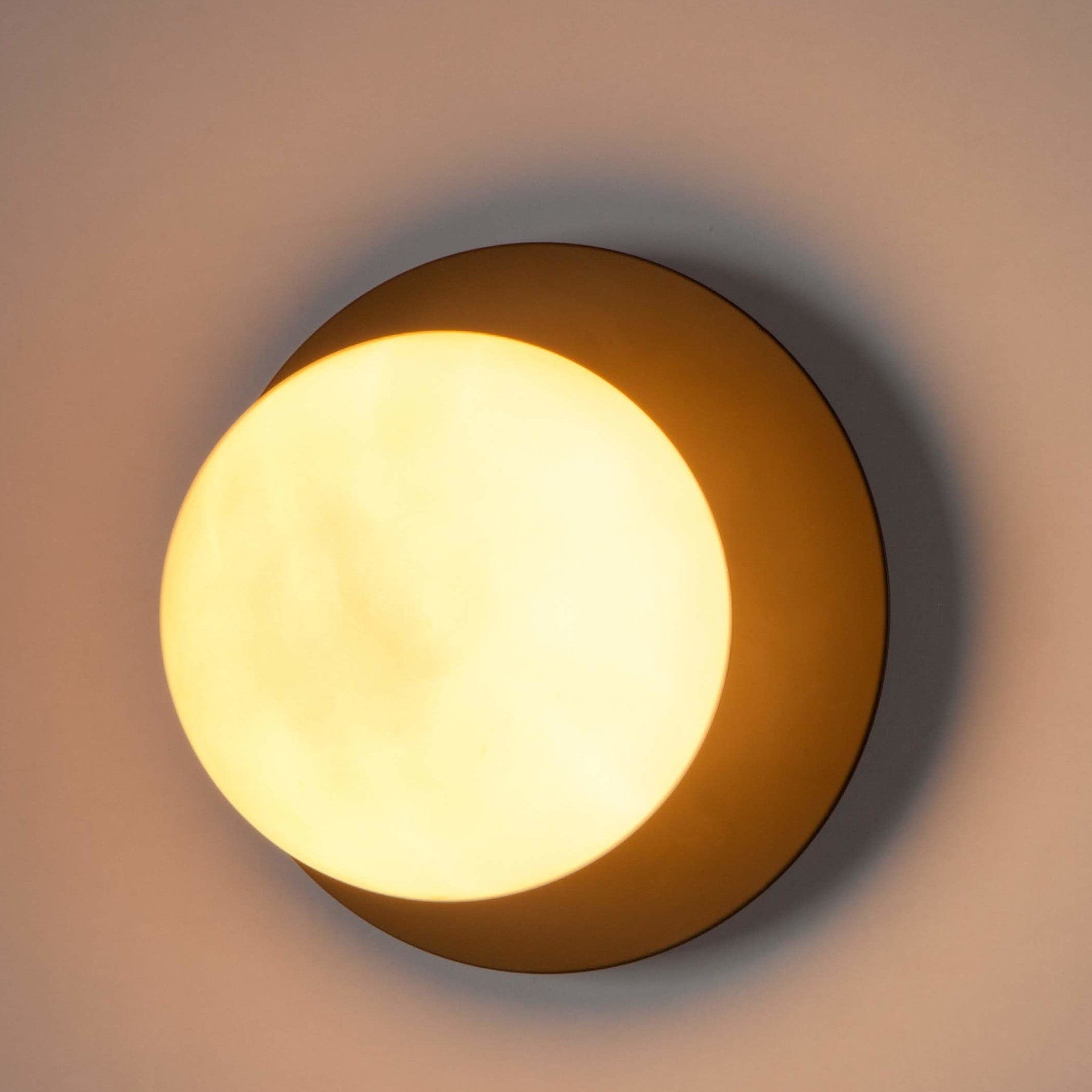 Opal disk wall light