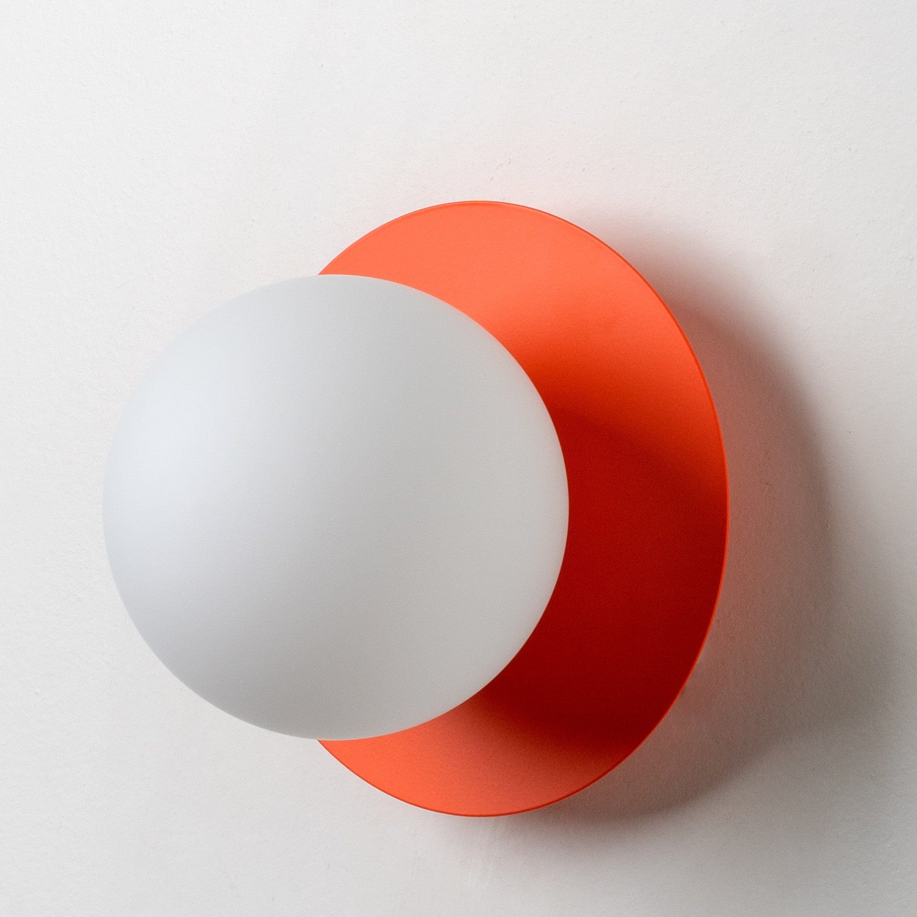 Opal disk wall light