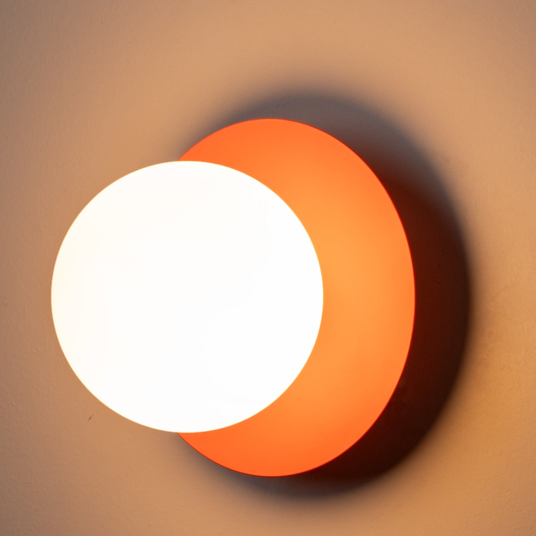 Opal disk wall light