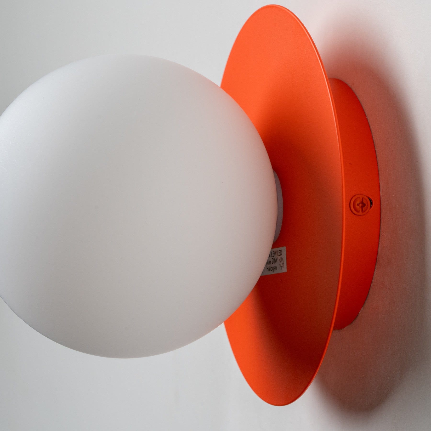 Opal disk wall light