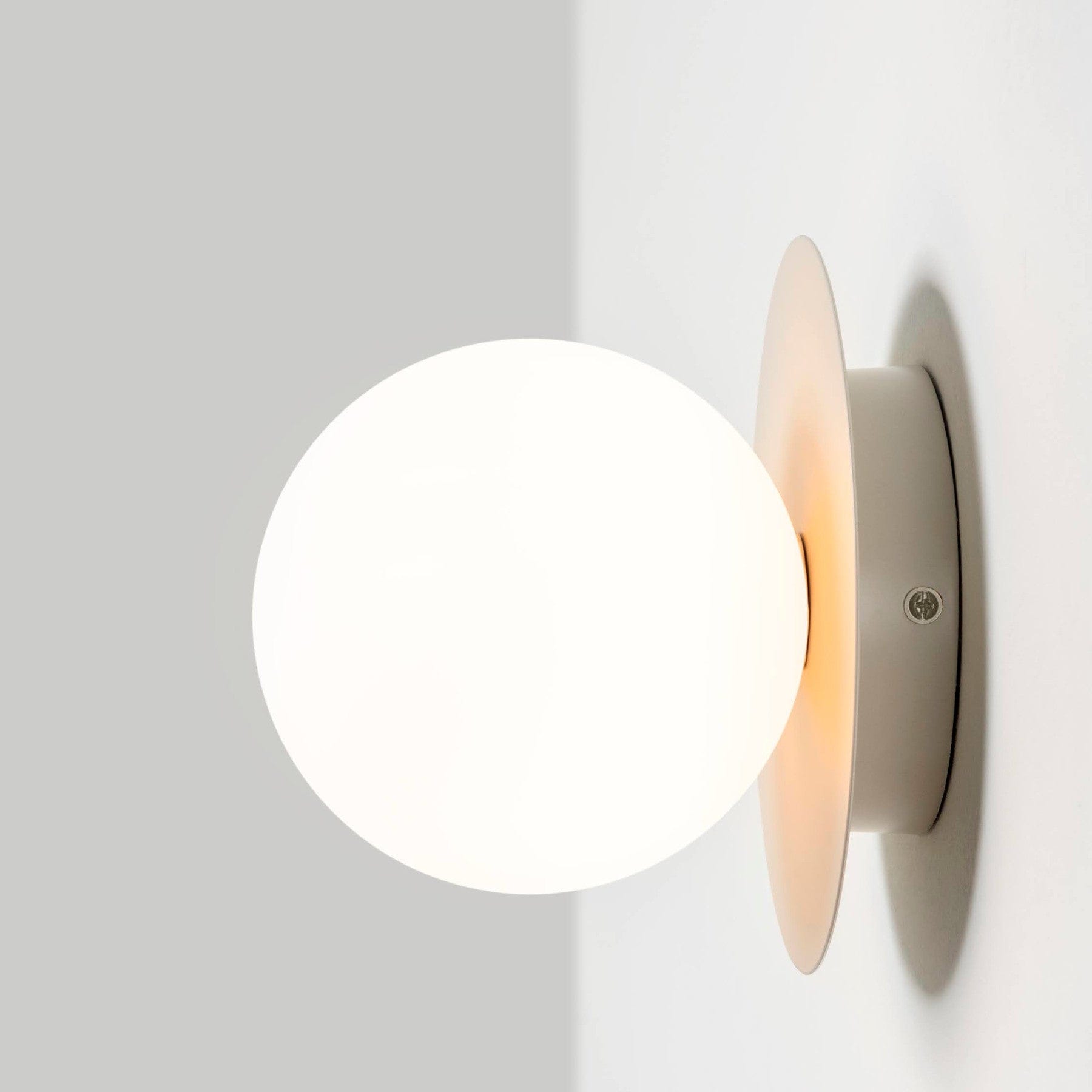 Opal disk wall light