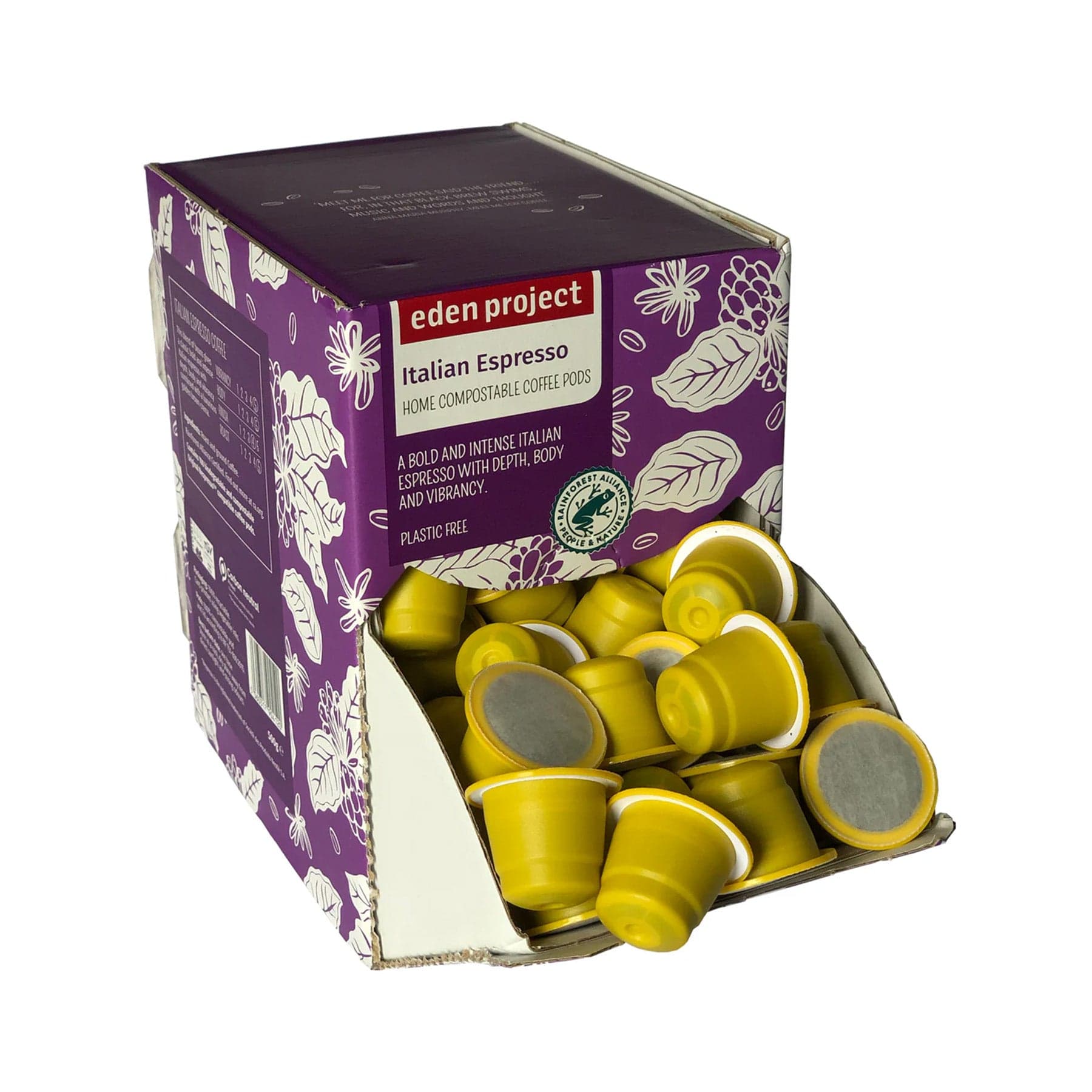 100 Italian espresso compostable coffee capsules