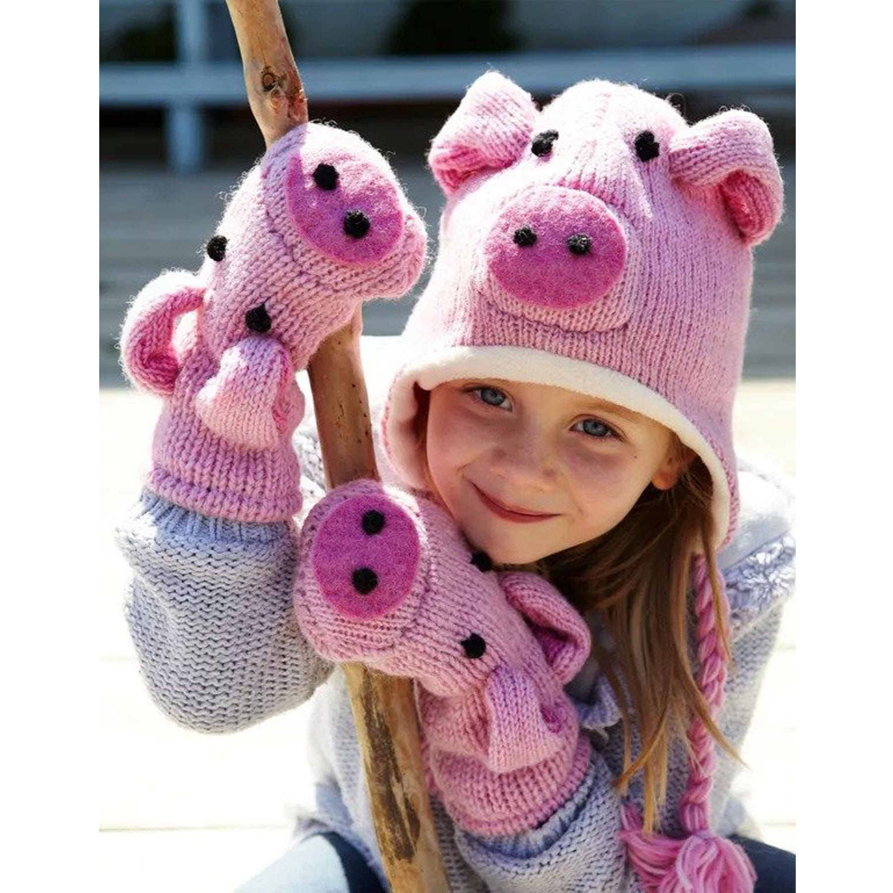 Kids animal hat piggy