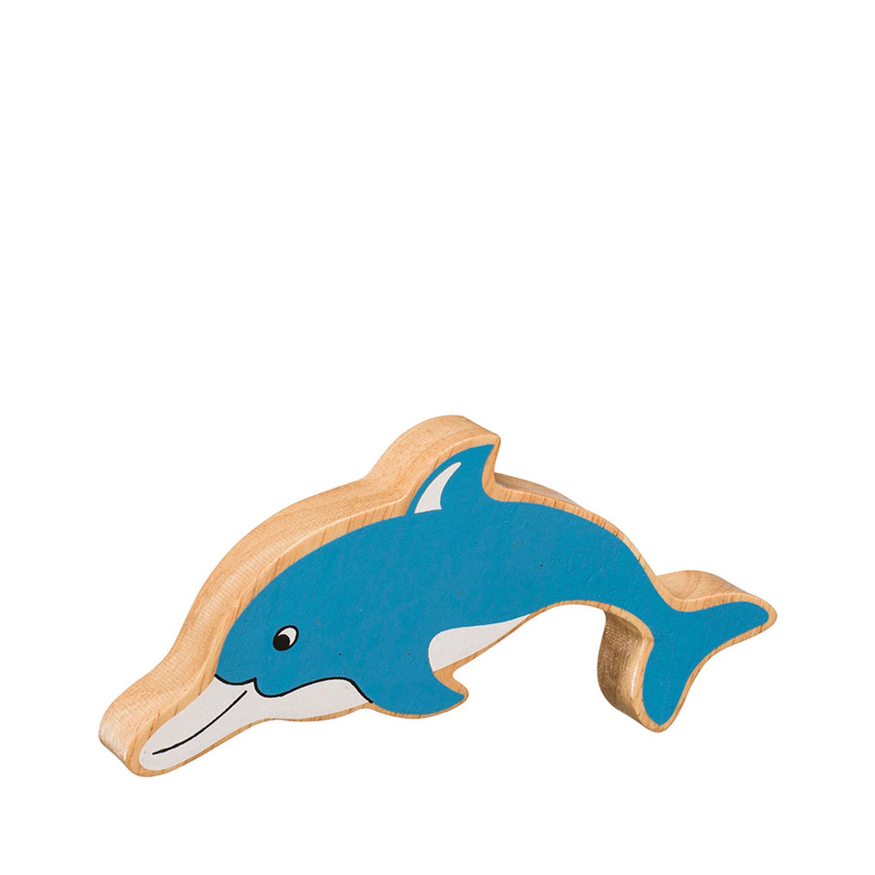 Wooden blue dolphin