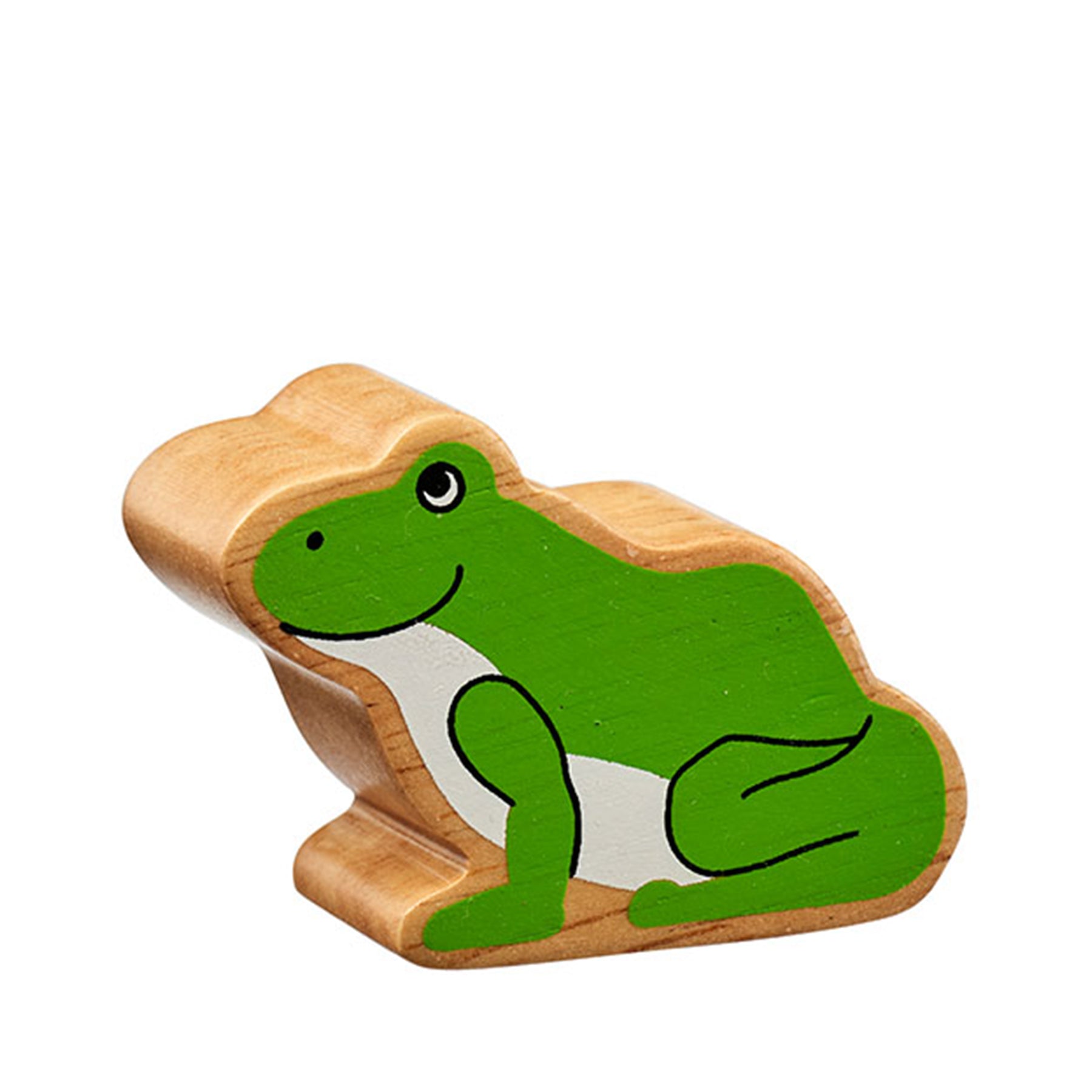 Wooden green frog