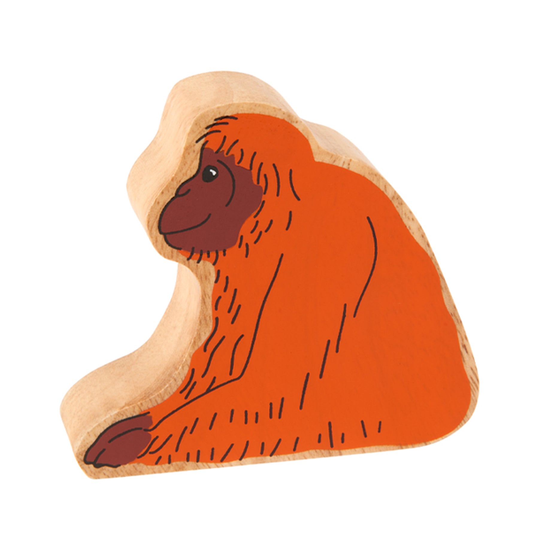 Wooden orange orangutan
