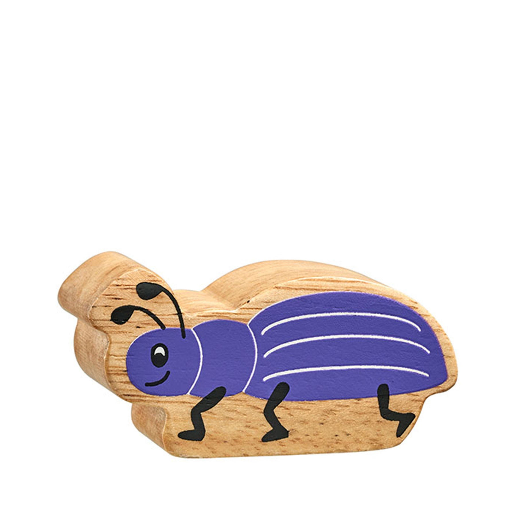 Wooden purple beetle