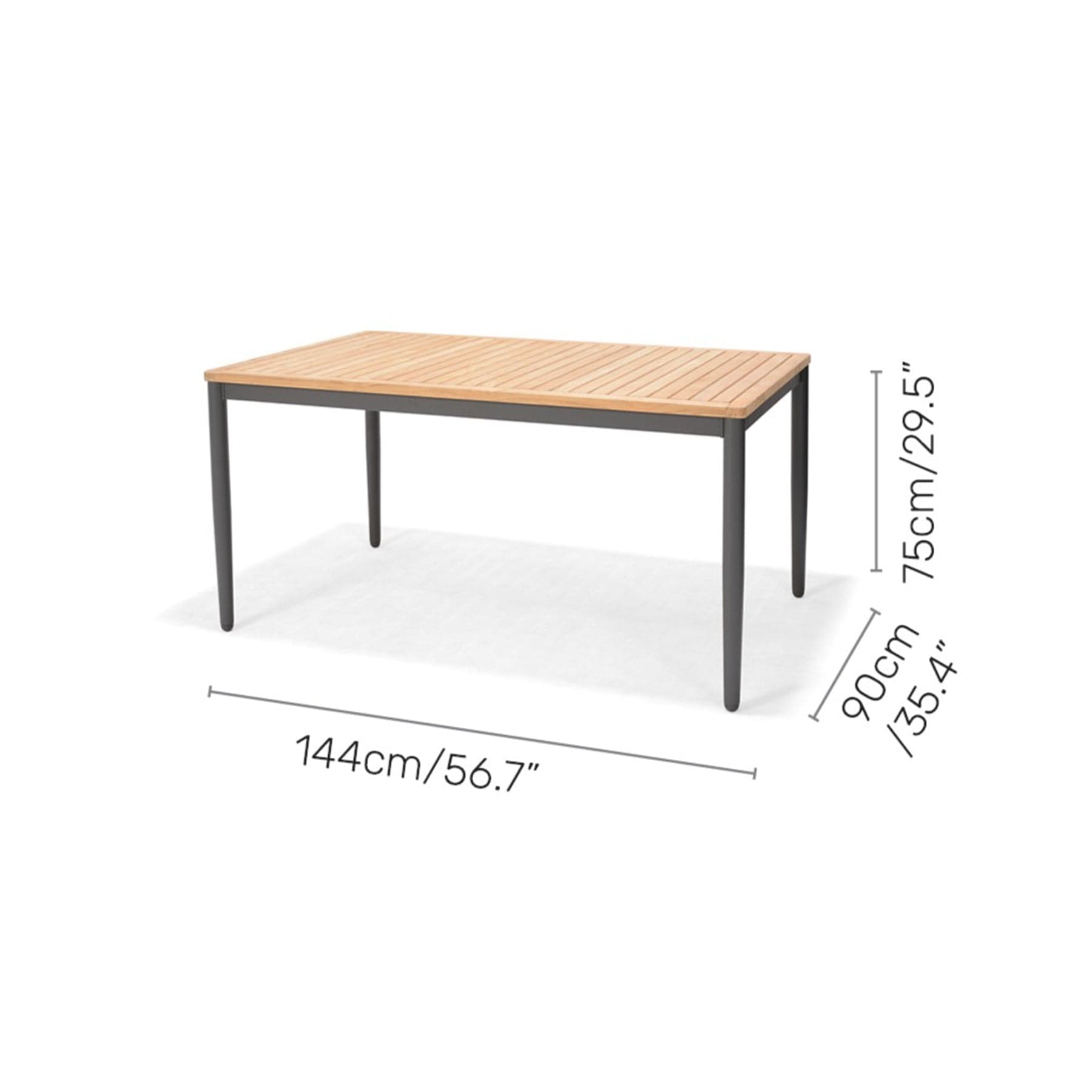 Topaz dining set 144x90cm 6 chairs