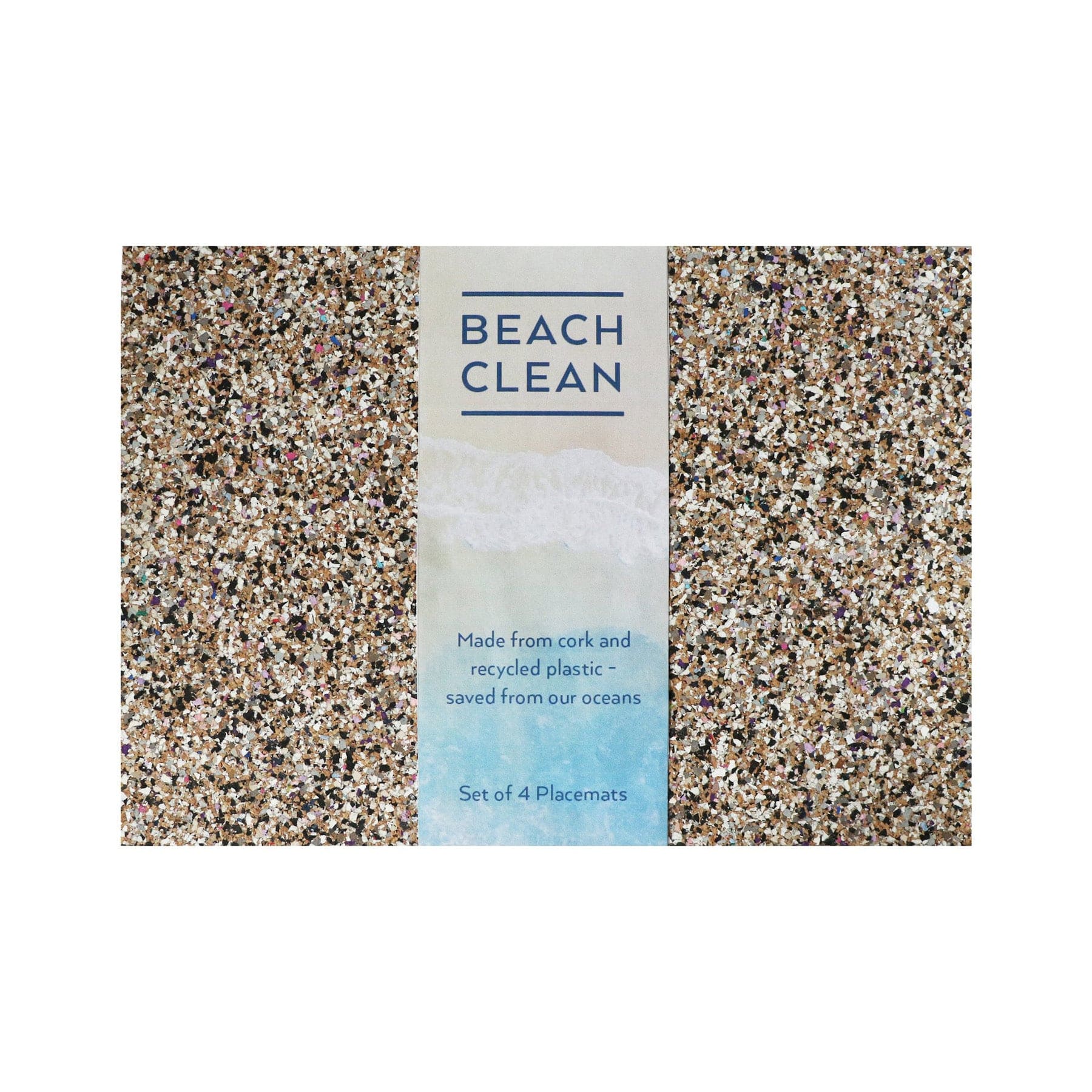 Beach clean rectangle placemat set