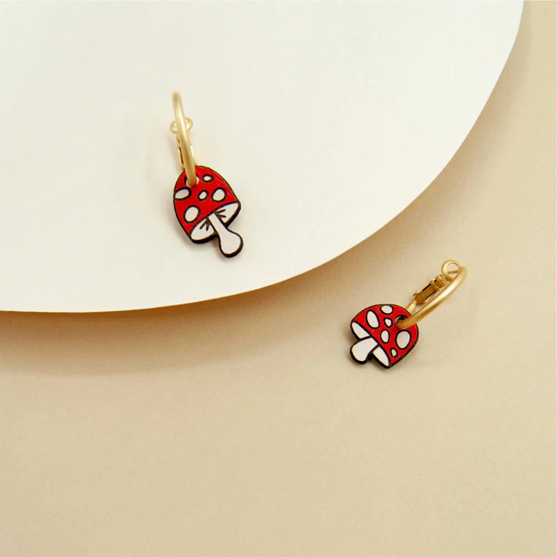 Festive fungi earrings