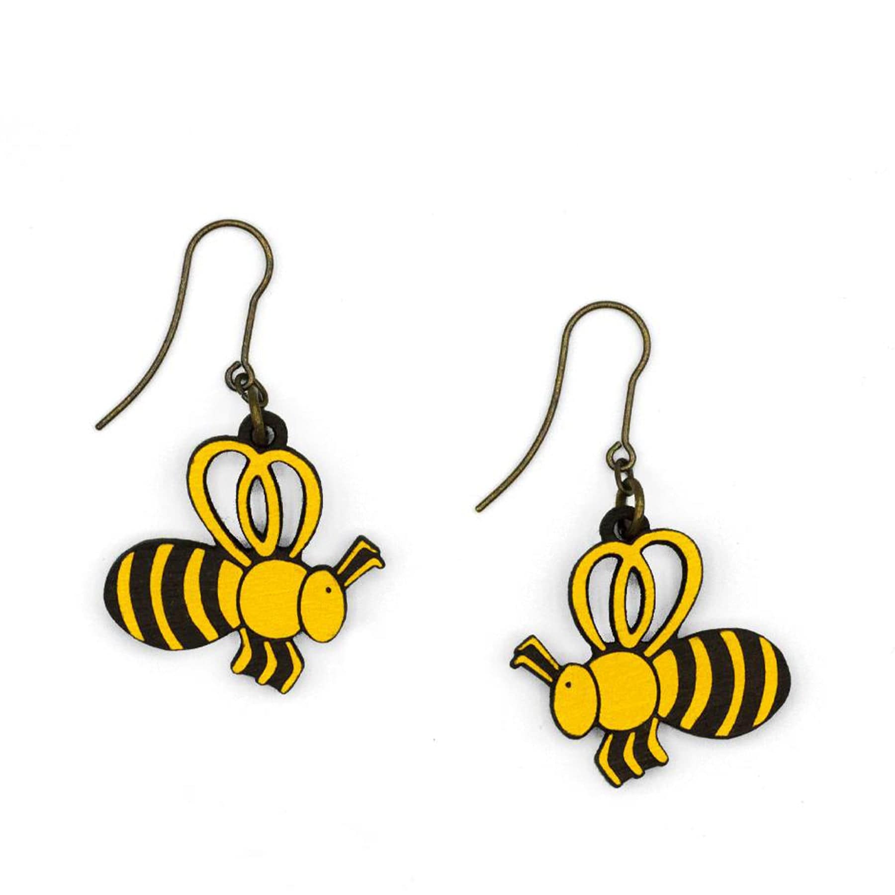 Little bee hoop earrings