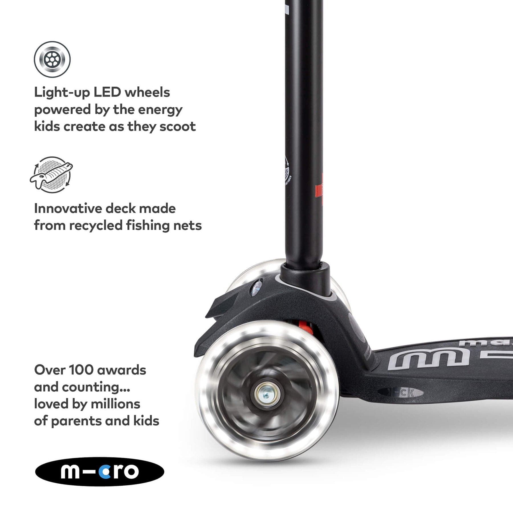 Maxi Scooter Deluxe ECO LED Black