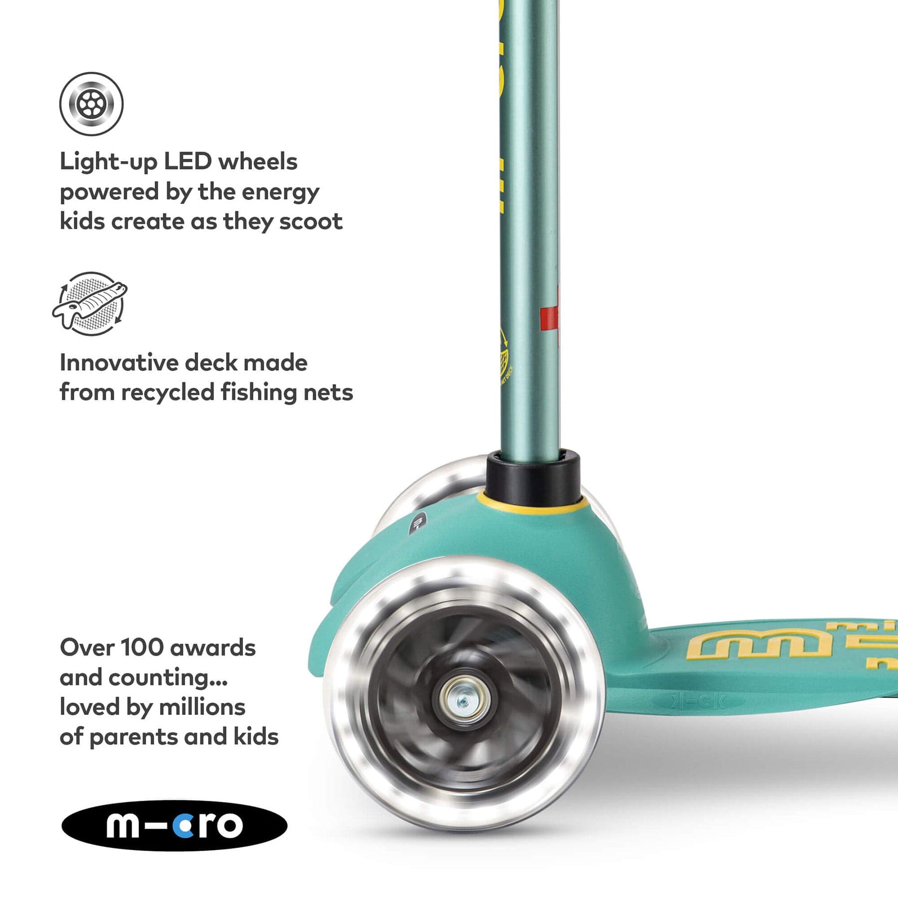 Mini Scooter Deluxe ECO LED Mint