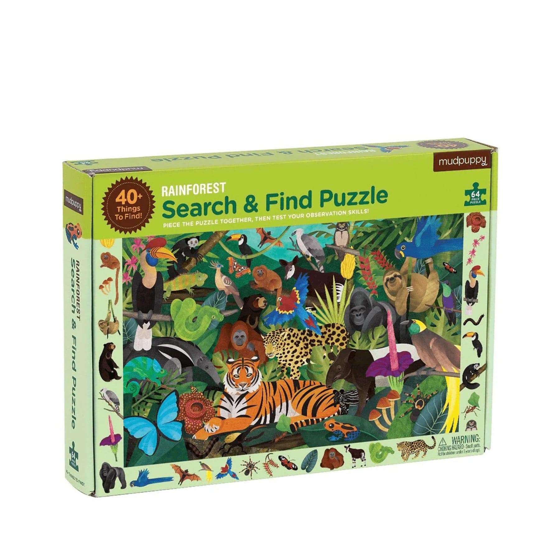 Mudpuppy rainforest search and find puzzle