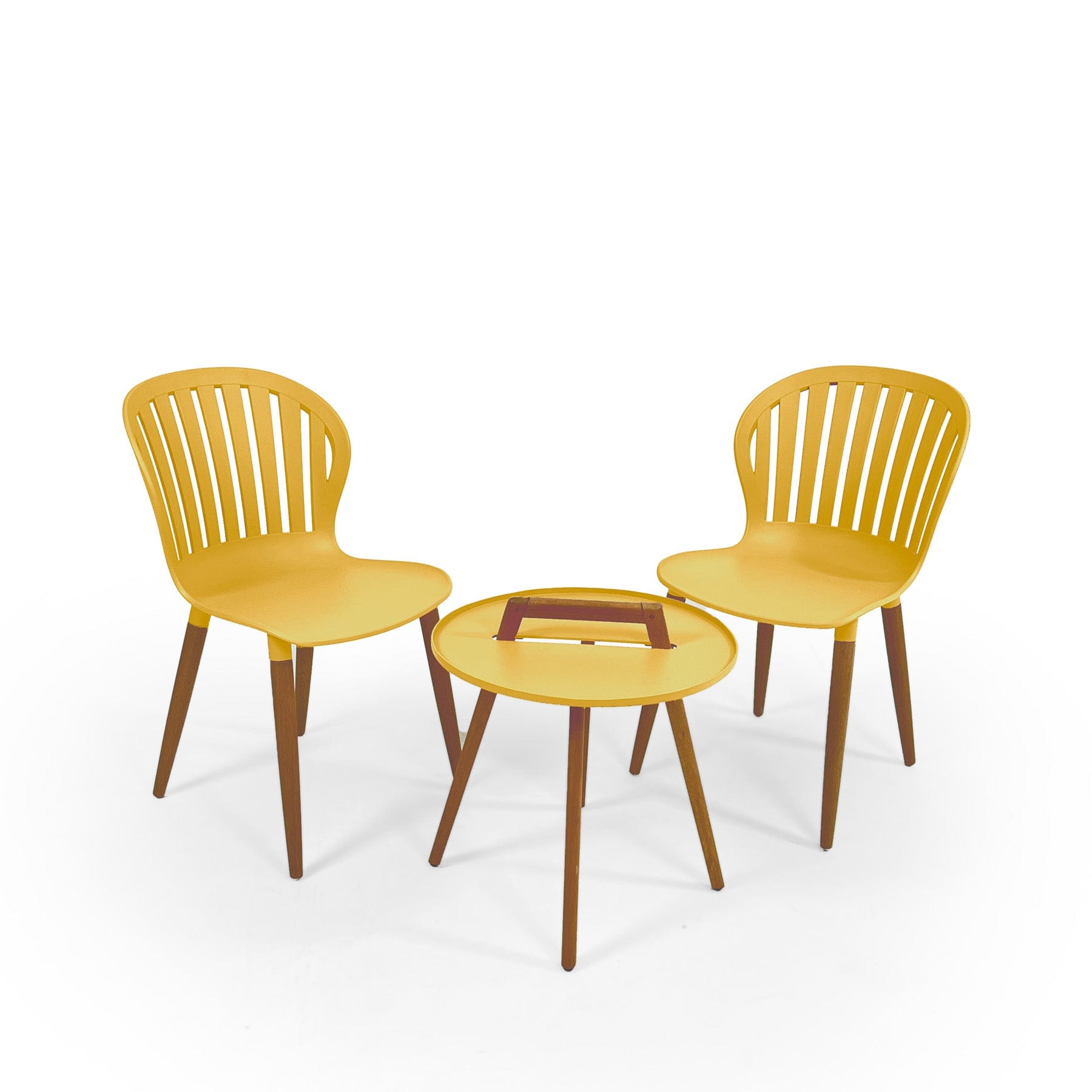 Social Plastic® nassau side chair 50cm round coffee set
