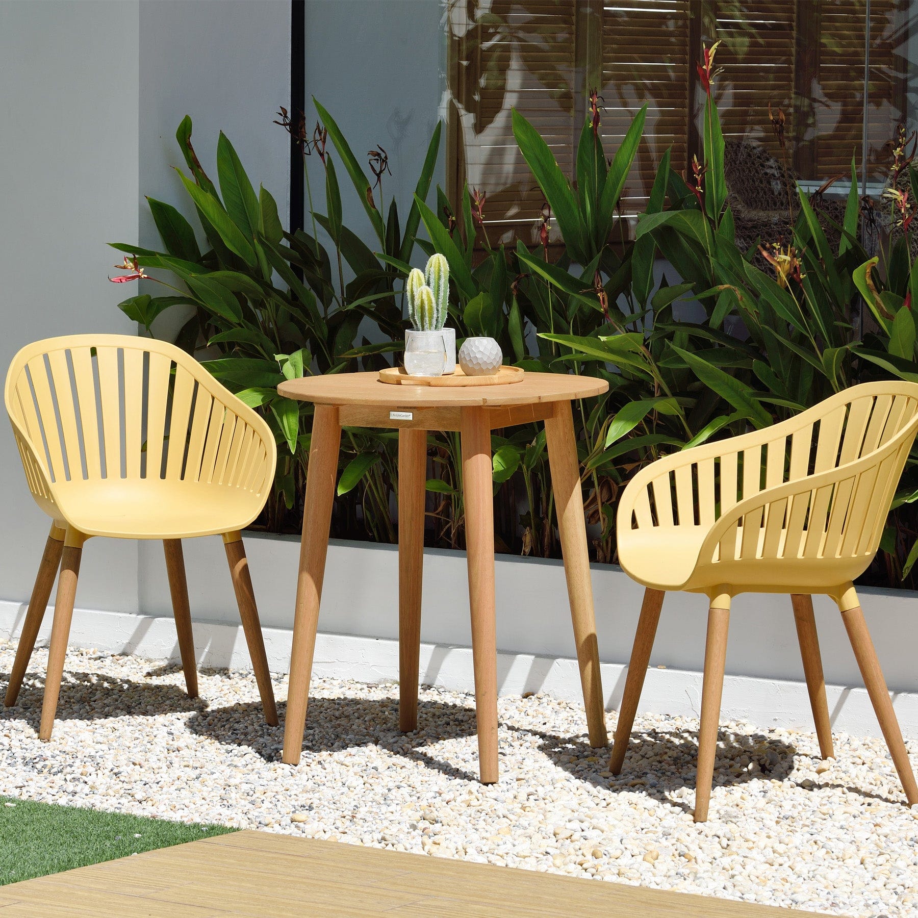 Plastic best sale bistro set