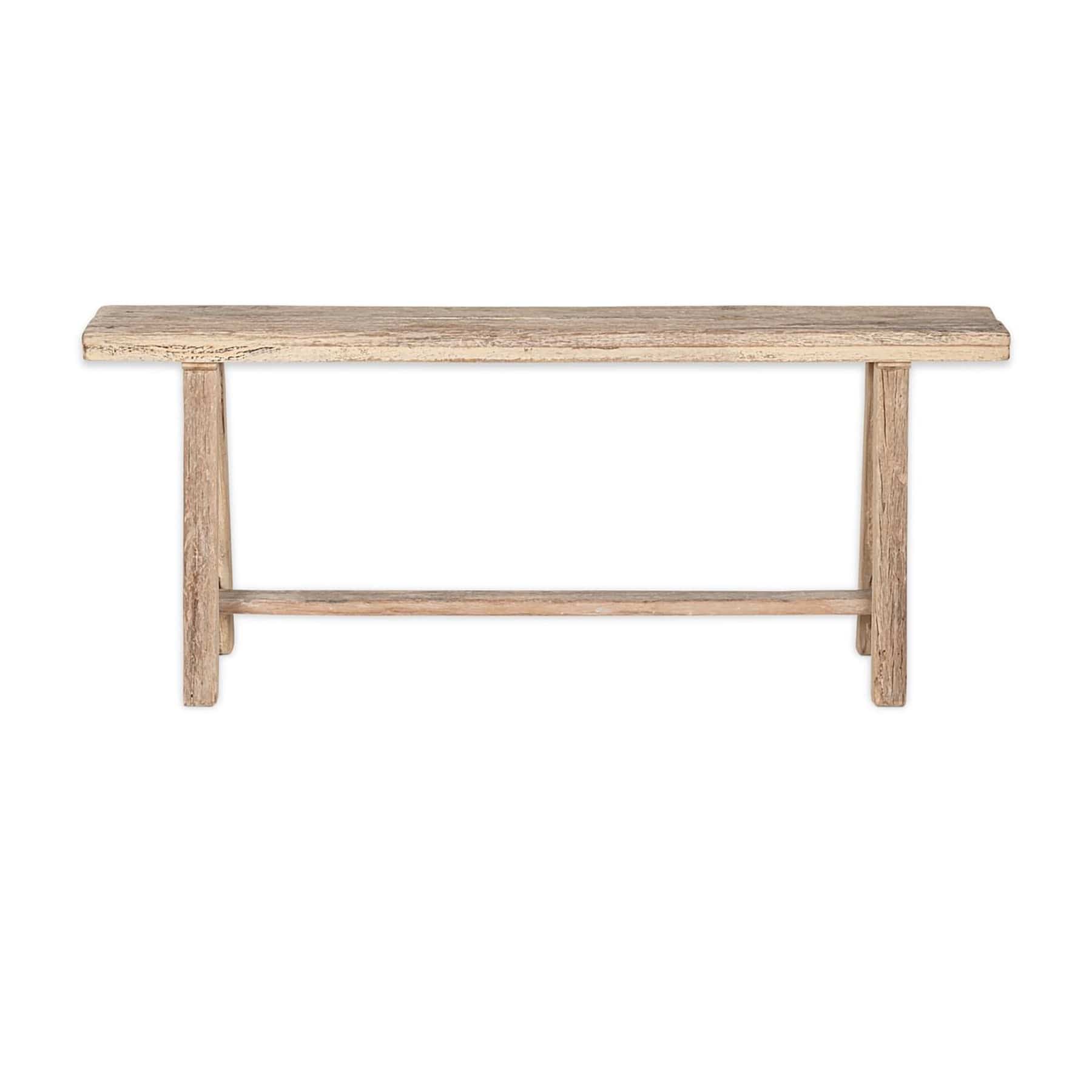 Ibo reclaimed wood long bench - natural