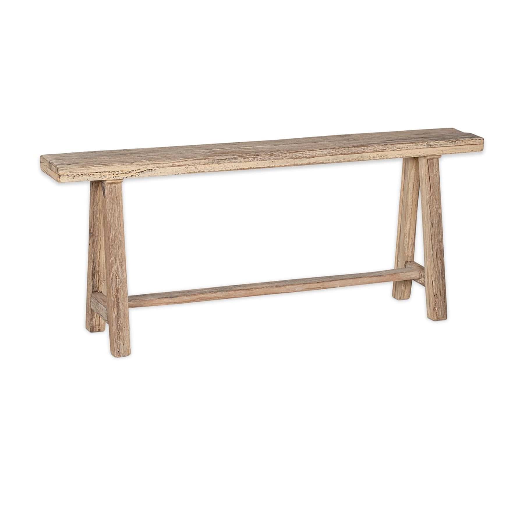 Ibo reclaimed wood long bench - natural