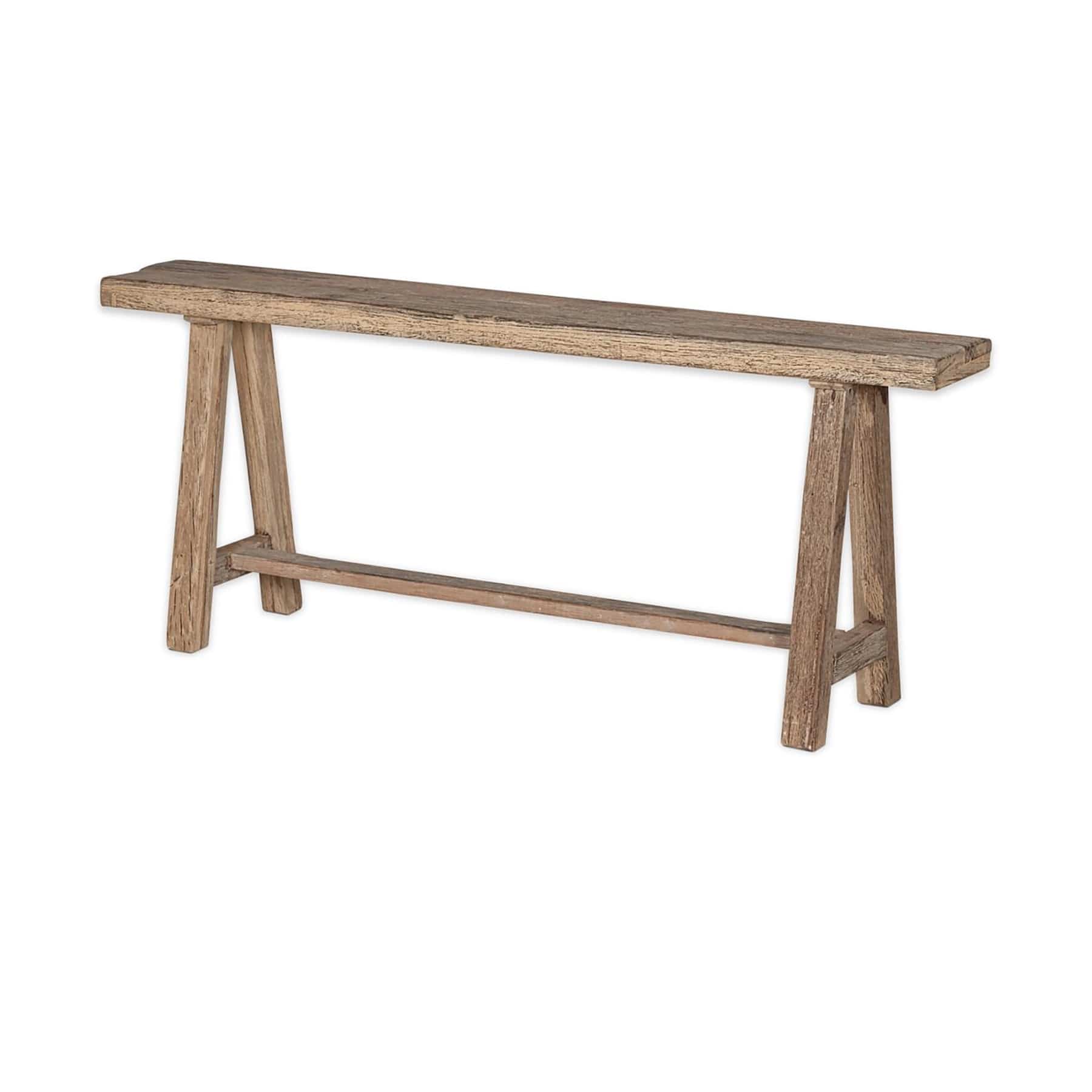 Ibo reclaimed wood long bench - natural