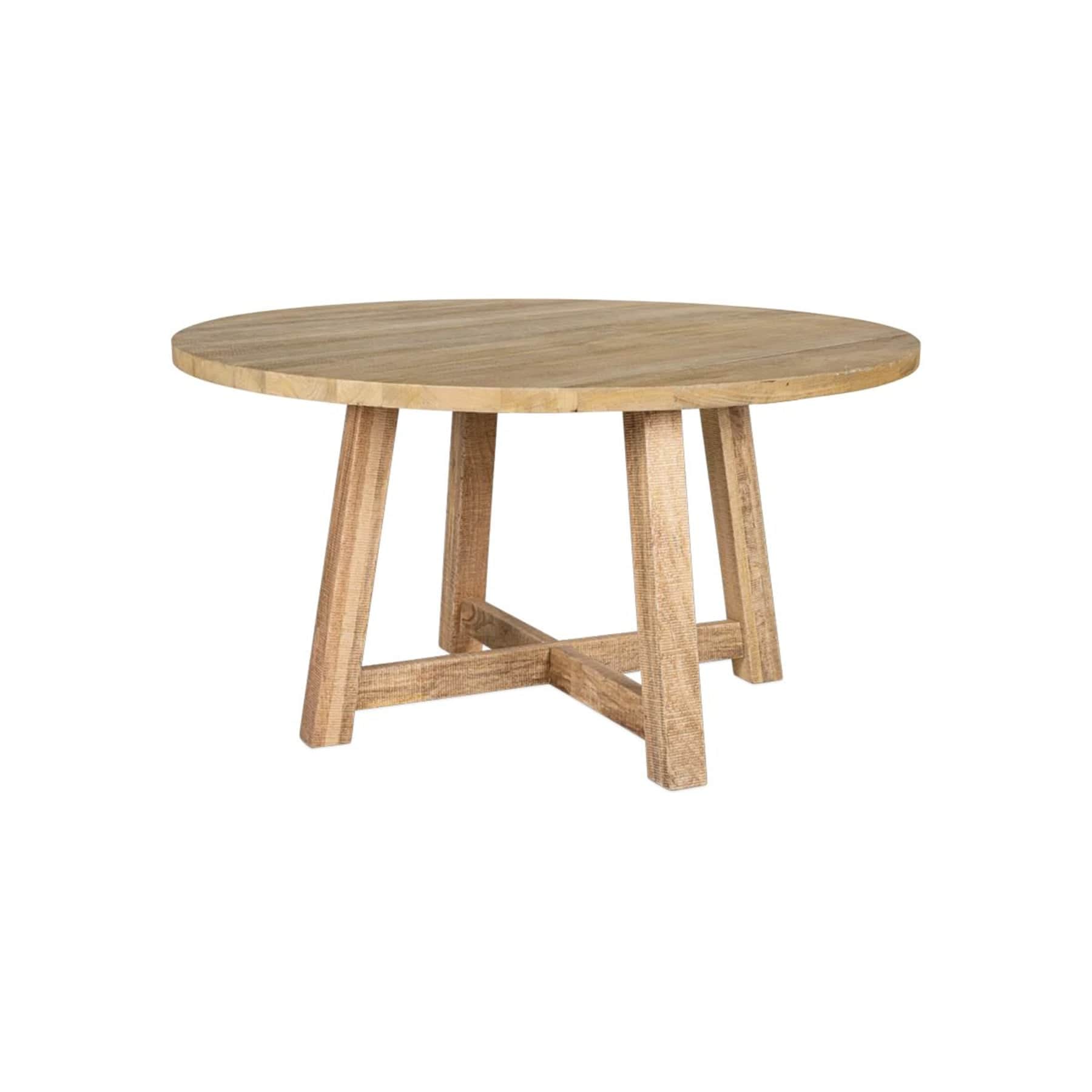 Indali mango wood round dining table  - natural