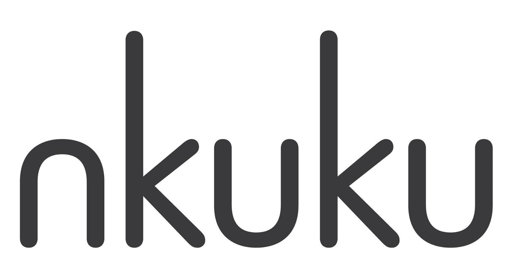 nkuku brand logo in black on white background, minimalist design, modern typography