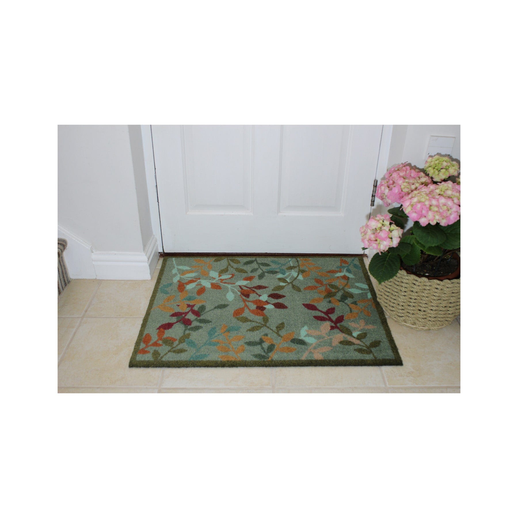 Copper leaves recycled doormat