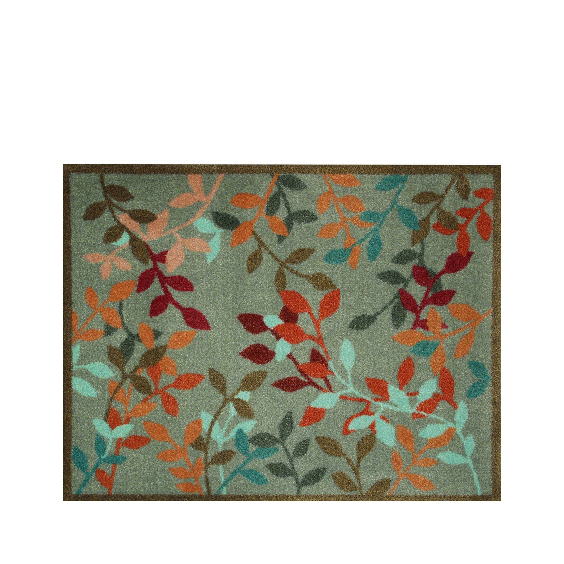 Copper leaves recycled doormat