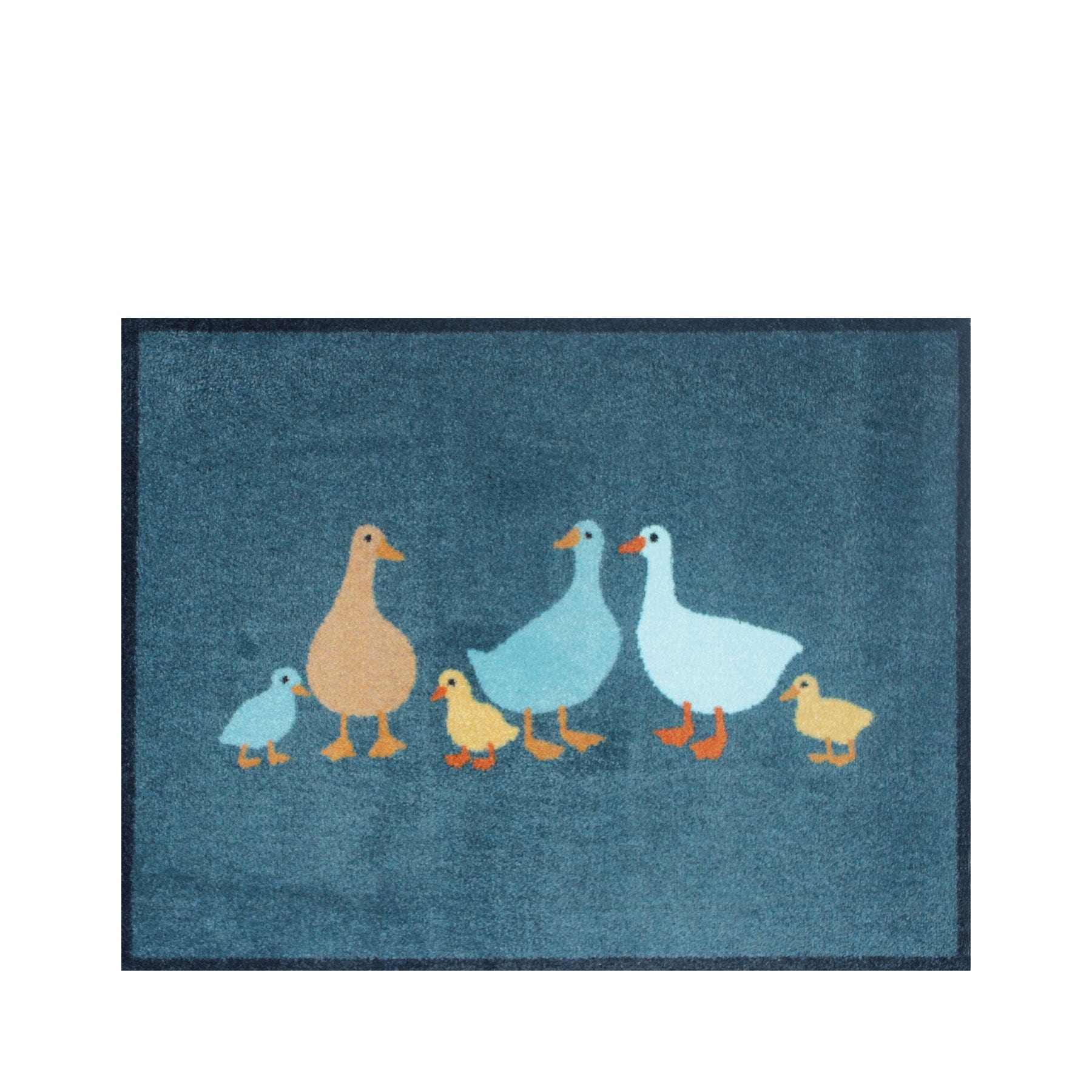 Goose family recycled doormat