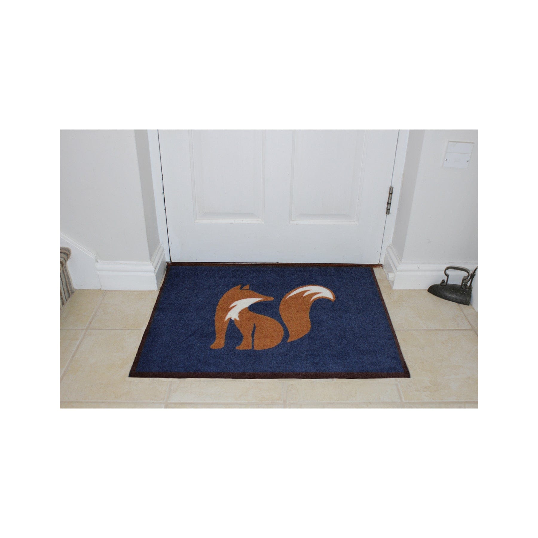 Midnight fox recycled doormat