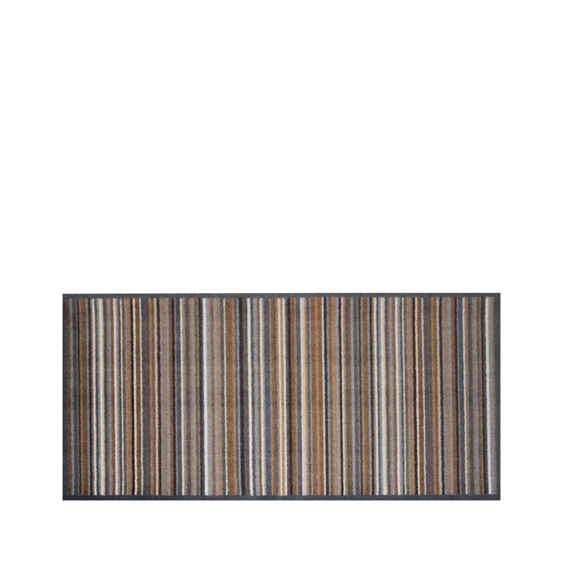 Natural and grey stripe recycled runner