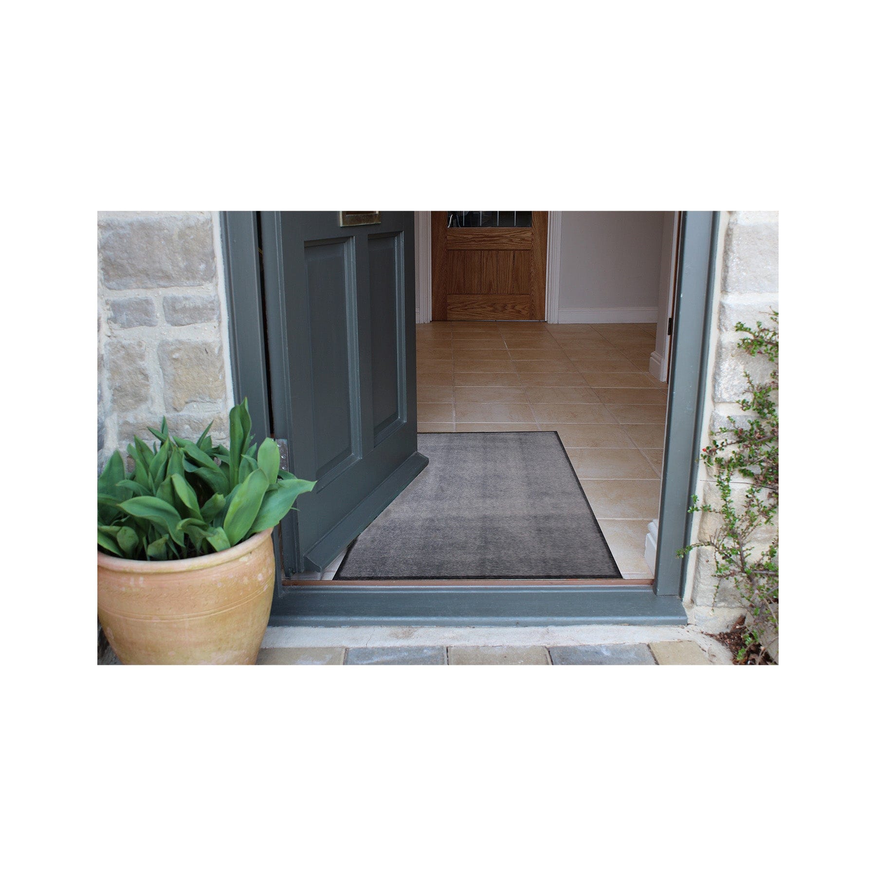 Plain grey recycled runner