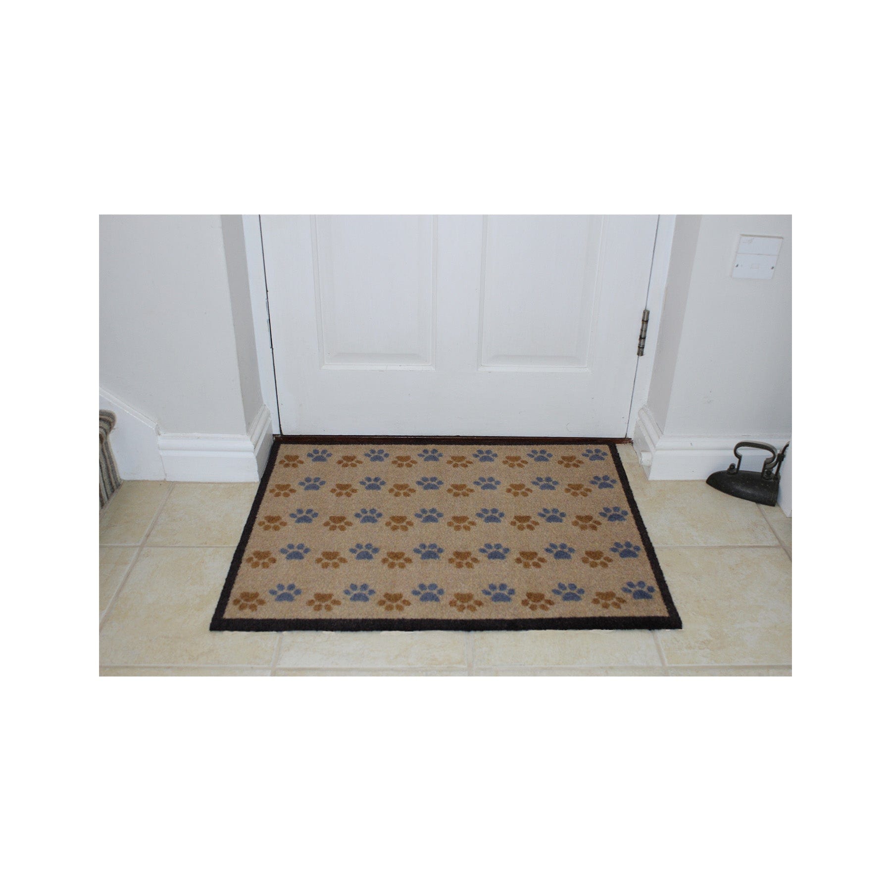 Zig-zag paws recycled doormat