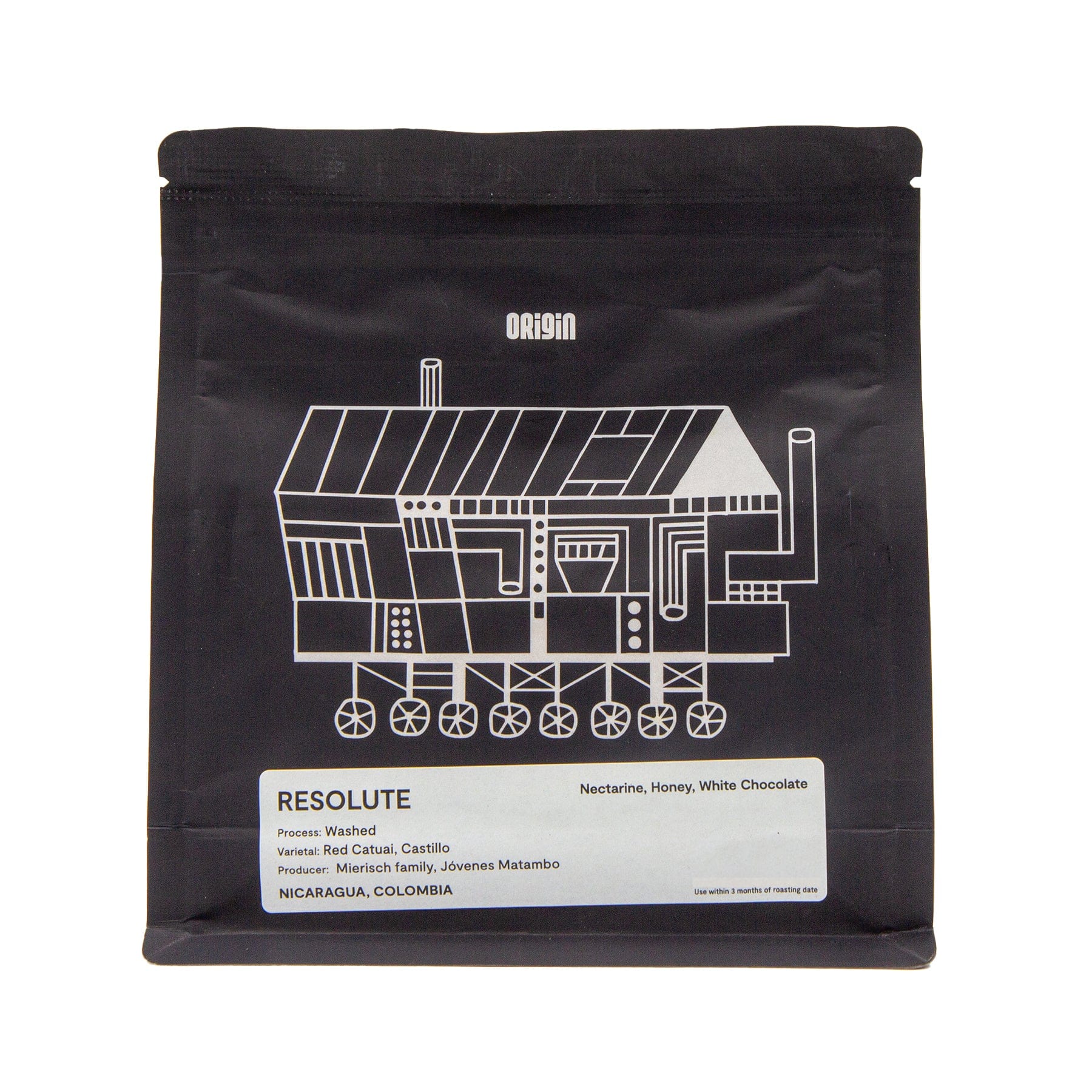 Origin resolute espresso ground coffee 250g