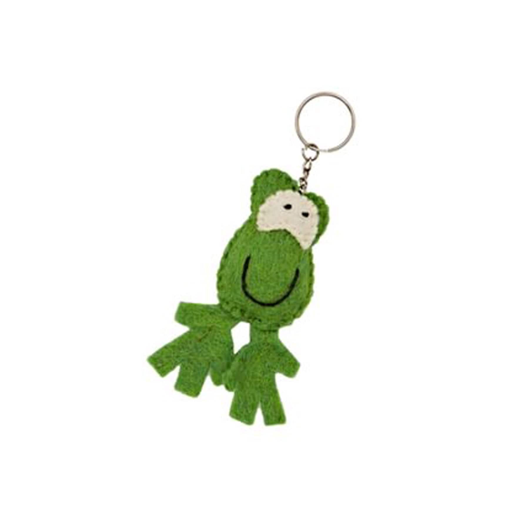 Felt frog keyring