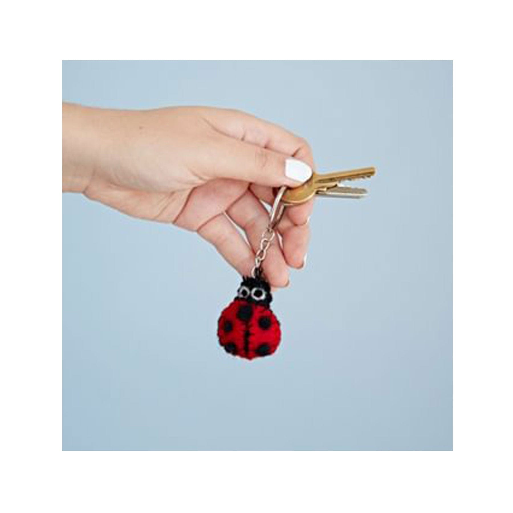 Felt ladybird keyring