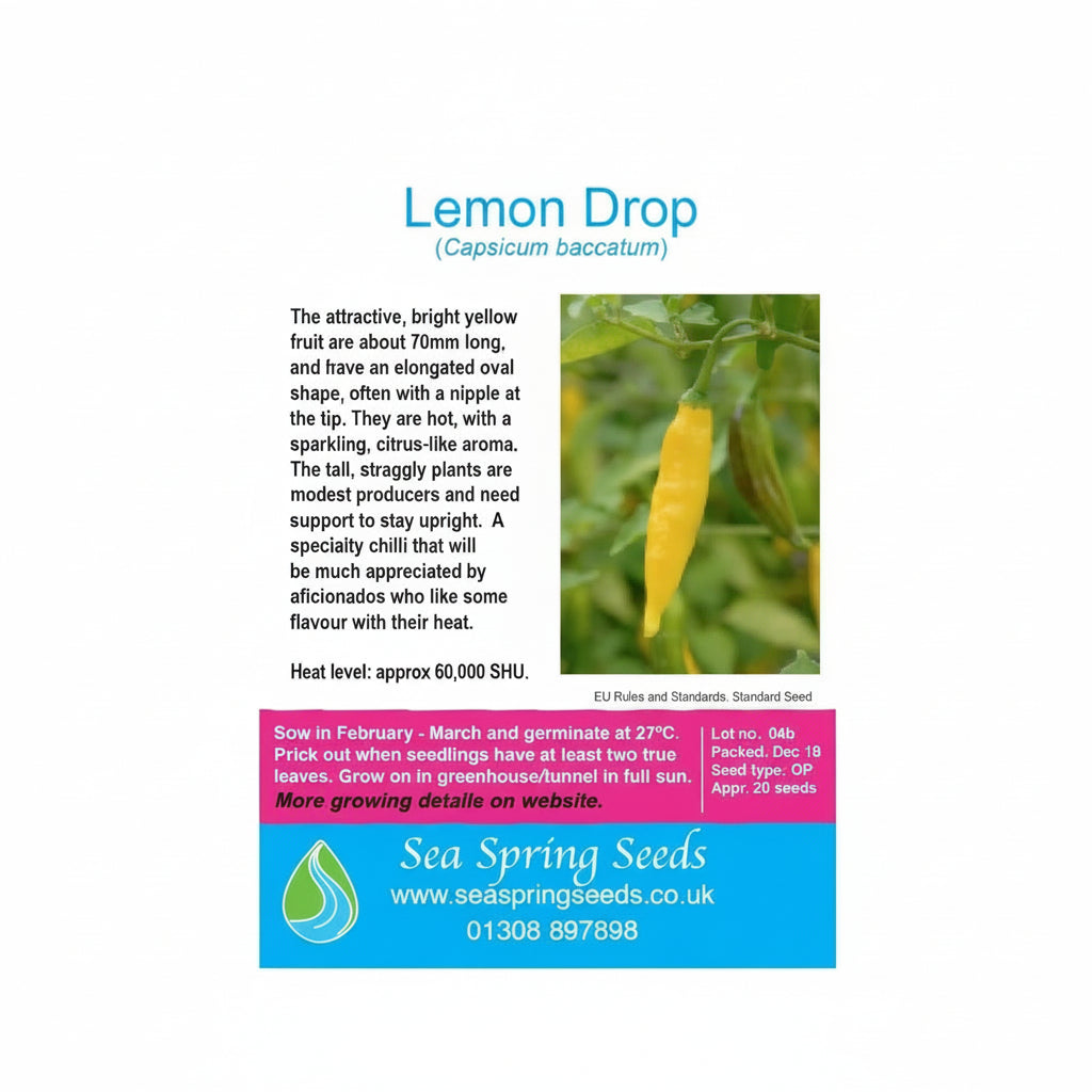 Lemon drop chilli seeds